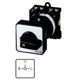 T0-4-8419/Z Star-delta switches, T0, 20 A, rear mounting, 4 contact unit(s), Contacts: 7, 90 °, maintained, With 0 (Off) position, 0-Y-D, SOND 27, Design number 8