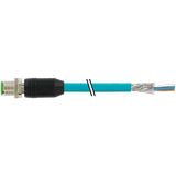M12 male 0° X-cod. with cable shielded TPE SF/UTP CAT6a bu 6.0m