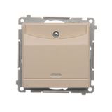 Double hotel room switch with indicator light, 10A, cream white/electro white, 2A
