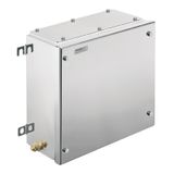 Klippon TB FS (Terminal Box - Fixing Screw), Empty enclosure, stainless steel enclosure, Height: 306 mm, Width: 306 mm, Depth: 150 mm, Material: Stainless steel 1.4404 (316L), electropolished, silver