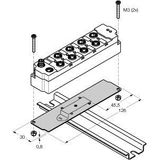 piconet Accessories Mounting Panel for Extension Modules Mounted on DIN rail (Module Length 126 mm)   S-BKT2