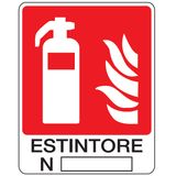 Fire sign - Al - Dimensions: 120x150 mm