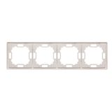 Double intermediate switch with indicator LED light without pictogram, (module), 10AX, quick connection, Gold matt, metalic