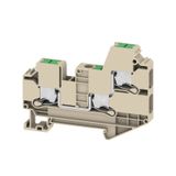 Feed-through terminal block, SNAP IN, dark beige, 6 mm², 41 A, 1000 V,