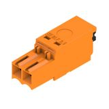 PCB plug-in connector, female plug, 3.50 mm, Number of poles: 2, 180°, PUSH IN with actuator, Clamping range, max. : 1.5 mm², Box