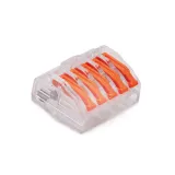 Quick disconnect terminal block ZU-405 transparent/orange