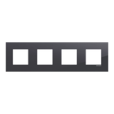 Frame 4-gang / 2+2+2+2-modules - Niessen logo - S - Tacteo Black