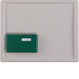 Centre plate green button, arsys, p. white glossy