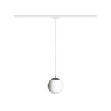 LUNA 20 for 3-circuit tracks opal-colored glass/chrome 230V LED E27 11W