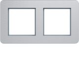 Cover frame double, horizontal, C.8, aluminium