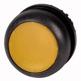 M22S-DL-Y Illuminated pushbutton actuator, RMQ-Titan, Flush, momentary, yellow, Blank, Bezel: black