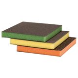 3 pcs pack sanding pads, contour120 x 98 x 13 mm, M, F, SF