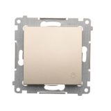 Light push button, (module), 10AX, quick connection, Gold matt, metalic