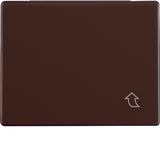 Interm. ring hinged cover f. centre plate 50x50 mm, arsys brown gl.