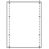 Mounting plate for ZAL207, PVC, 1000 x 756 x 6 mm