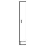Standverteiler 1-Feld komplett, 1-trig, H2000 B320 T300mm