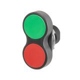 Twin push-button, red-green