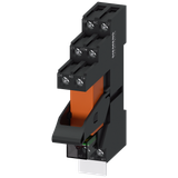 Plug-in relay complete unit 24 V AC, 1 CO, LED module red base