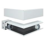 Outer corner fire protection duct FWK-Plus 60x60 mm white steel powder-coated