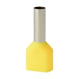 Double insulated sleeve terminal HI 2x4.0/12-zo yellow, Al/Cu