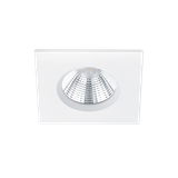 Zagros LED recessed spotlight IP65 matt white square