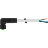M8 female 90° A-cod. with cable Lite PVC 4x0.25 gy UL/CSA 5m