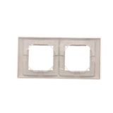 Triple contact push button, 10AX, matt aluminum