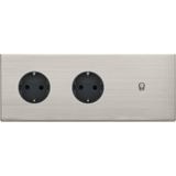 Plate 4M metal brushed nickel P1P3P