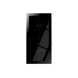 Glass touch panel; 2 modules in configuration - 2+4 touch fields, black; GP-24-B