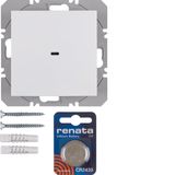 KNX radio wall-transmitter 1gang flat quicklink, S.1/B.3/B.7, p. white