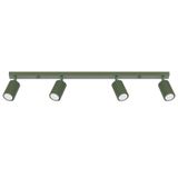 CEILING STRIP WITH GROOVED GREEN REFLECTORS 4XGU10 CARBON FAMILY
