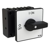 P3 On-off switch, 80 A,Flush mounting, 4 pole, Form E, Black, Short th