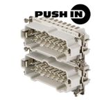 HDC insert, Male, 500 V, 16 A, Number of poles: 16, PUSH IN, Size: 6