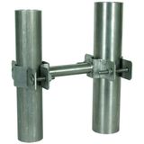 Fixing clamp for tubes D 40mm / D 45-65mm w. spacer L 95mm StSt