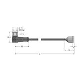 Actuator And Sensor Cable, PP-EPDM Connection Cable   WKCV8T-15/TFW