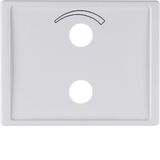 Centre plate imprinted symbol curve f. small sound system, arsys, p.wh