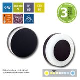 LED lamp Draco R, 9W, 3000K, IP65, black color