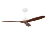 Fan Stem Evo ø1220mm White with Dark Wood Blades Madera Oscura LED