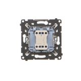 Single shielded computer socket RJ45 category 6 with anti-dust cover, (module), Simon 24, IP20, champagne matt