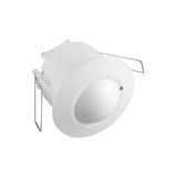 Microwave motion sensor CM-5, max 1200W, AC220-240V, 50/60Hz, angle 360°, range 1-8m ± 1,5- 3,5m, IP20, working with LED, recessed, white housing