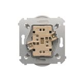RTV final aerial socket, separated, atten.: 1dB, black matt
