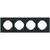 FOUR-GANG FRAME GRAY/GRAY