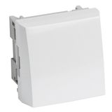 CABLE OUTLET WITH 4 TERMINALS - 2 MODULES WH