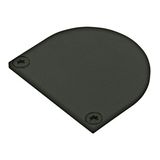 Profile end cap CLF round closed incl. Screws black