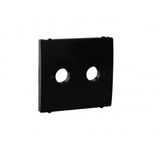 COVER PLATE FOR R - TV SOCKETS MATTE BLACK