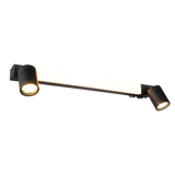 Enrico H2O LED + 2xGU10 wall lamp 60 cm matt black