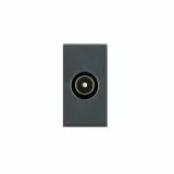 2400 MHz IEC male coaxial socket. Incoming connection  with male F-type connector