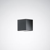 Wall and ceiling luminaire Skeo Q Lens Anthracite ET 8W 600lm 70 rotationally sym. wide (RB) IP65 IK06 3 SDCM