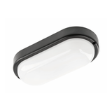 LED luminaire KODO-OK, 12 W, 1080 lm, AC175-260V, PF>0.5, Ra≥80, IP54, IK08, 4000K, oval, black