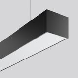LESS IS MORE vario, 49 W, 7150 lm, 840, black, DALI Pendant luminaires